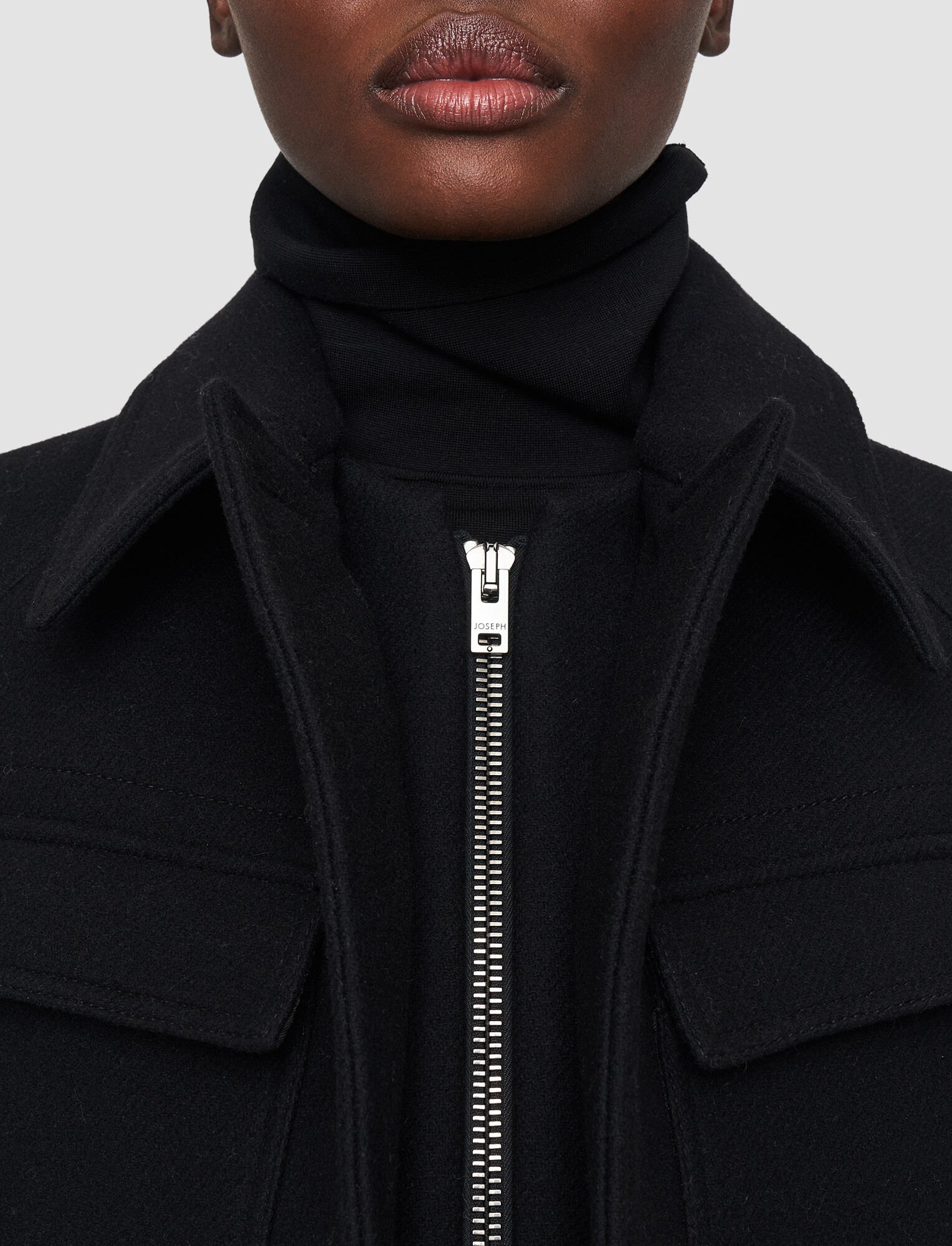 Joseph, Wool Cranbrook Jacket, in Black